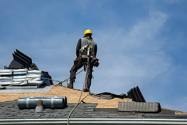 Professional Storm Damage Roof Repair technician working in Broadway, NJ